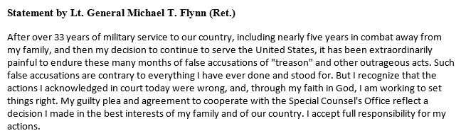 Flynn Statement