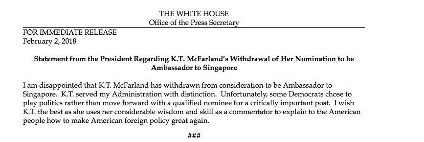 Trump on McFarland