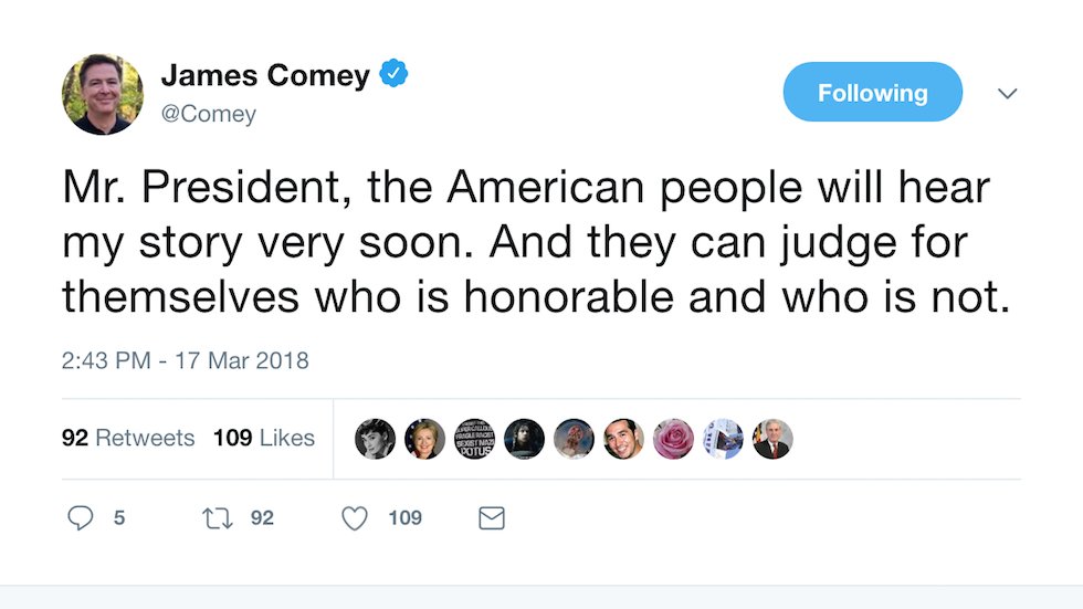 Comey tweet 