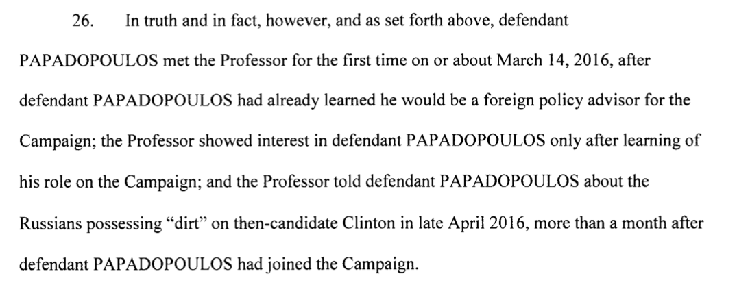 professor tells papadopoulos about email
