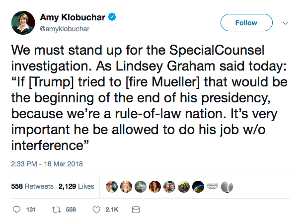 Klobuchar tweet