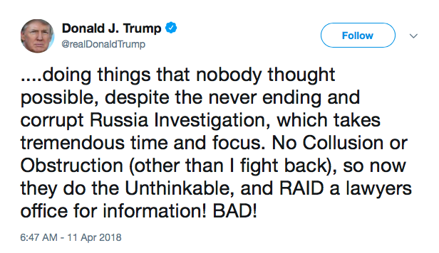 obstruction tweet 
