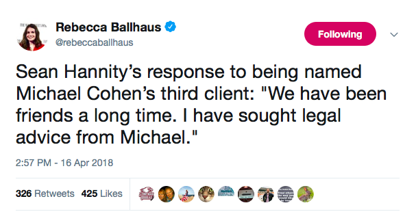 Hannity reply