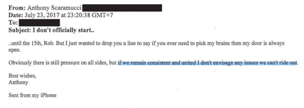 scaramucci email