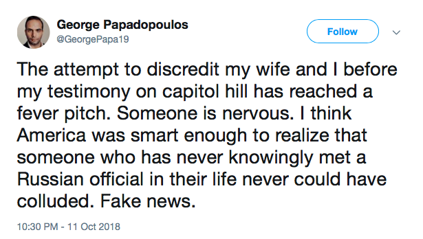 papadopoulos tweet 